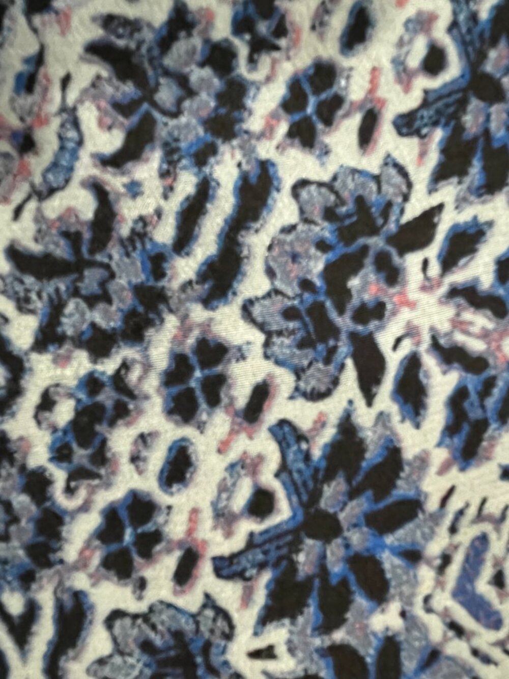 Rebecca Taylor Silk Top in Navy Boho, Size 8 - Picture 7 of 10